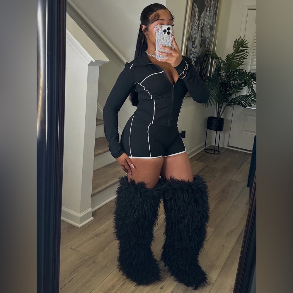 Sculpt Zip-Up Crop Jacket & High-Waist Short Set